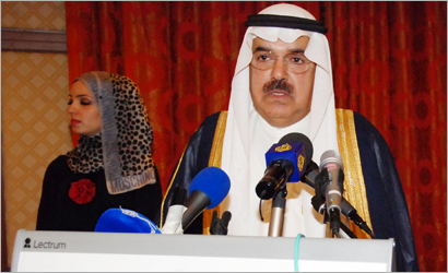 عبدالله الطويل متحدثا في الحفل  (تصوير دانيال هلال)