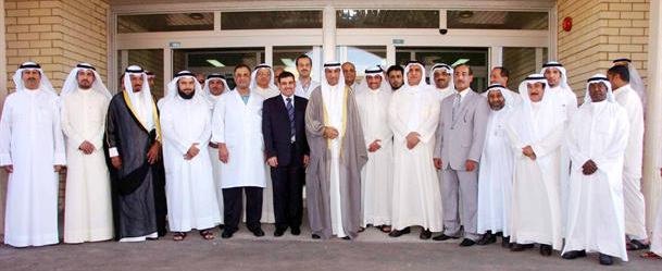 البراك والغانم والحربش في افتتاح مركز القيروان الصحي 				(تصوير طارق عزالدين)