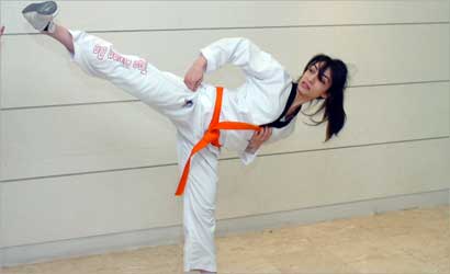 لاعبة التكواندو أسماء سعيد  (تصوير دانيال هلال)