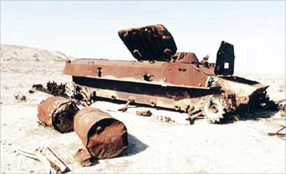 دبابة عراقية قصفها الحلفاء إبان تحرير الكويت باليورانيوم المستنفذ