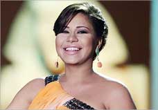 شيرين أثناء حملها بابنتها مريم