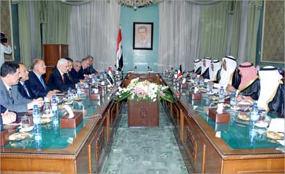 جانب من المباحثات الكويتية السورية