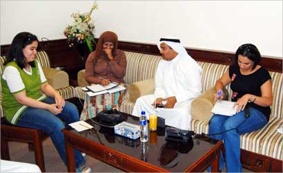 في ديوانية «الراي»     (تصوير جاسم المروي)