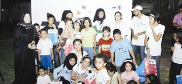 وفد اطفال حديقة الشهيد السعد في مقر مشروع ترشيد