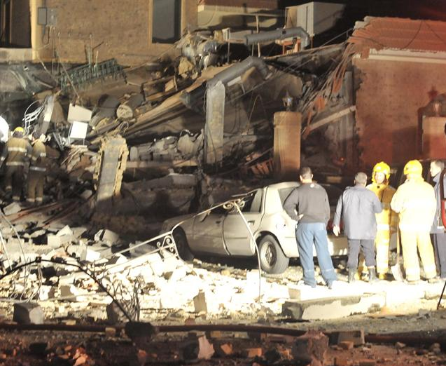 انهيار اجزاء كبيرة من الحسينية