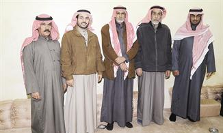 مع أخيه مشعل الفريح وأصدقائهما