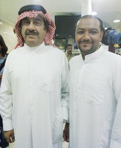 العامر مع عبدالحسين عبدالرضا في موقع تصوير «الحب الكبير»