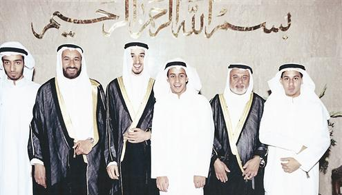 صورة من حفل زواج حفيده سعد عبدالعزيز النجار