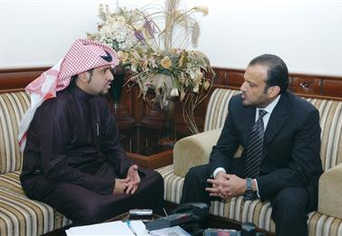 الرشدان في حديث مع الزميل سلمان الغضوري