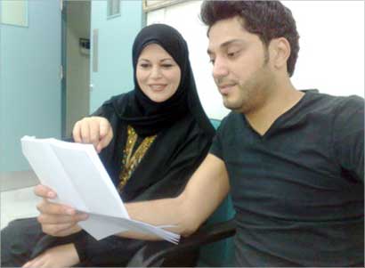 ... ومع الفنانة عبير الجندي 