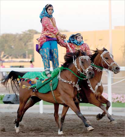 فوق صهوة جوادها