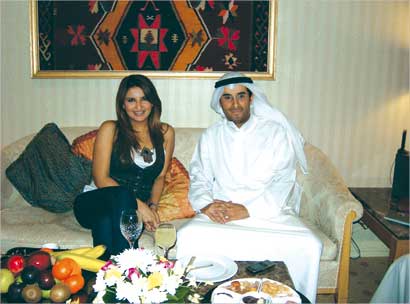 شذى حسون مع الزميل صالح الدويخ  