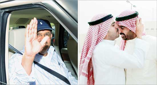 الطاحوس يتلقى التهاني لدى خروجه من أمن الدولة امس (تصوير زكريا عطية)     ... وخليفة الخرافي يحيي الصحافيين لدى توجهه الى أمن الدولة (تصوير موسى عياش)