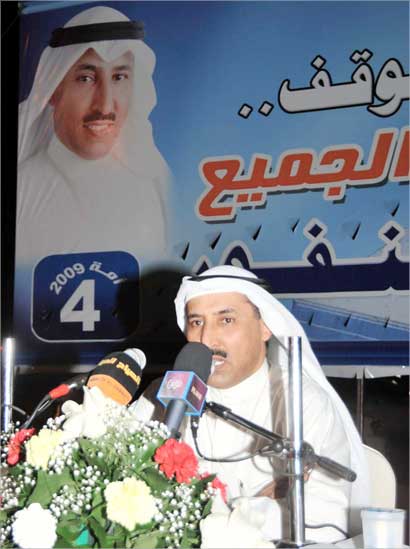 سعد الخنفور متحدثا (تصوير موسى عياش)