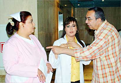 سمية في كواليس مسلسل «حدف البحر»