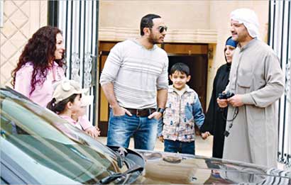 تامر حسني ومي عز الدين في مشهد «من عمر وسلمى»