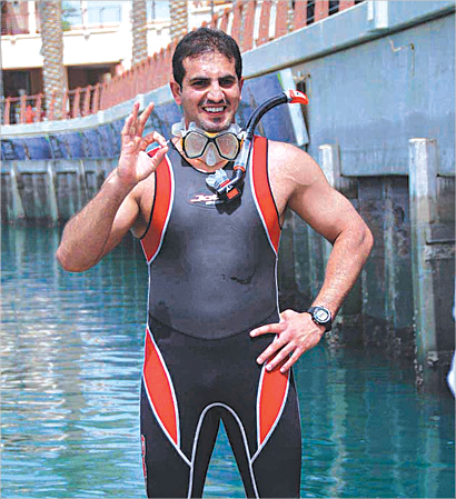 غواص يستعد