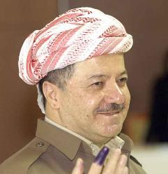 ... ومسعود بارزاني مبتسما		(ا ب)