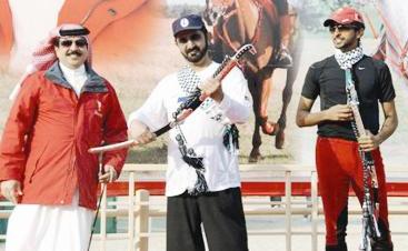 محمد بن راشد متوسطا صهره الجديد وملك البحرين