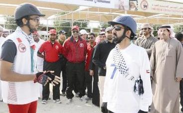 الشيخ محمد بن راشد وصهره الشيخ ناصر بن حمد