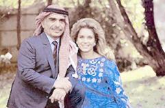 الملك حسين وزوجته نور