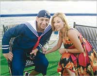 رولا شامية مع الفنان عصام كاريكا