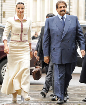 u0623u0645u064au0631 u0642u0637u0631 u0648u0632u0648u062cu062au0647 u0641u064a u0644u0646u062fu0646 u0623u0645u0633 (u0627 u0641 u0628)