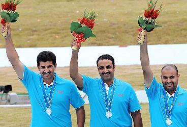 الديحاني ومشفي المطيري وحمد العفاسي	 (ا ف ب)