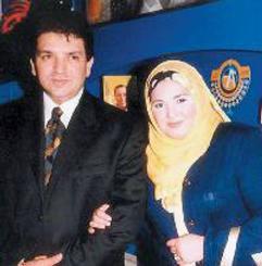 صابرين مع زوجها