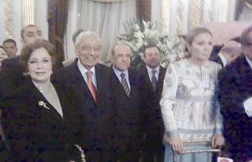 فرح بهلوي والفقي وغالي والسادات في حفل توقيع المذكرات