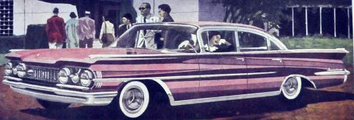 اعلان لسيارة أولدز موبيل عام 1959
