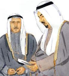 الشيخ جابر الأحمد يلقي قسم ولاية العهد أمام الشيخ صباح السالم