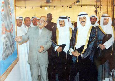 سمو رئيس مجلس الوزراء في افتتاح معرض الفنان امين المؤذن