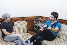 ... ومع الزميل حمود العنزي    	(تصويرعلي السالم)