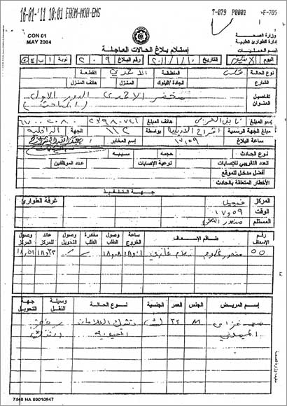 بيان من وزارة الصحة عن بلاغ الحالات العاجلة لتشييك العلامات الحيوية 
