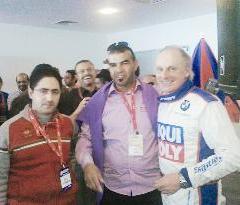 الزميل هاني سيف الدين مع الالماني فرانز قائد فريق ليكوي مولي 