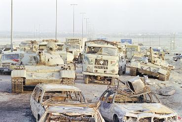 دبابات T62 مدمرة خلال الغزو