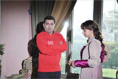 هيفاء وإبراهيم في أحد المشاهد 