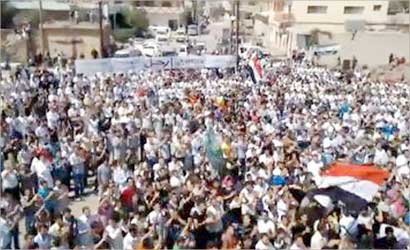 u062au0638u0627u0647u0631u0629 u0641u064a u0645u062fu064au0646u0629 u0628u0635u0631 u0627u0644u062du0631u064au0631 u0641u064a u062du0648u0631u0627u0646 u0623u0645u0633 