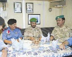 قائد درع الجزيرة اللواء الأزيمع والعميدين الجريد والسليطي