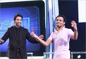 ... وخلال تقديمه برنامج «للزمن ثمن» 