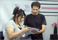 المخرج سامي ومساعدته مناير