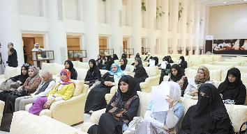 موظفات قسم التغذية خلال اللقاء في قاعة الاحتفالات في مجلس الأمة