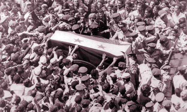 من جنازة عبد الناصر، وفي الاطار الصحافة المصرية تنعى «الزعيم والقائد والبطل» الذي حزن العالم العربي لوفاته بأزمة قلبية مفاجئة