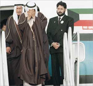 ... ولدى عودته بعد تحرير الكويت من الغزو