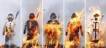 مراحل احتراق رجل الثلج