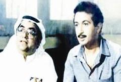مع الفنان نور الشريف في فيلم «غريب في بيتي»
