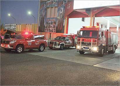  انطلاق الآليات خلال دقيقتين من تلقي البلاغ