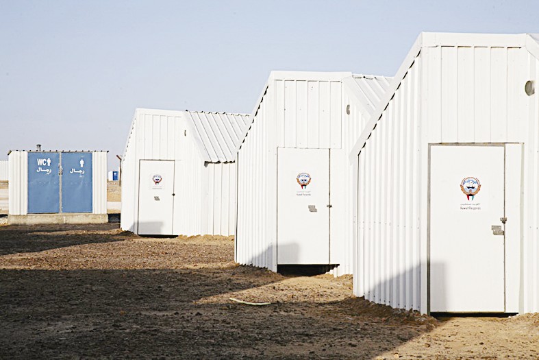 مخيم الأزرق في الأردن الذي أقيم بتمويل كويتي