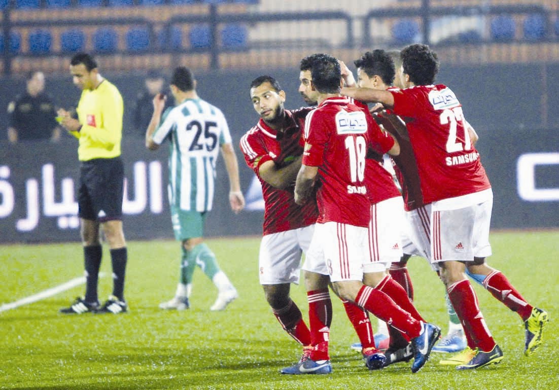 فرحة لاعبي الأهلي بتسجيل الهدف الثاني («الراي» - خاص)